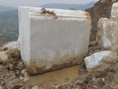Cloudy White Marble Blocks