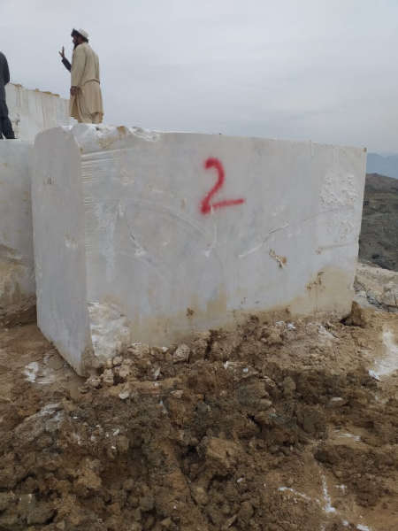 Cloudy White Marble Blocks