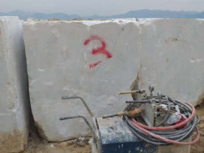 Cloudy White Marble Blocks