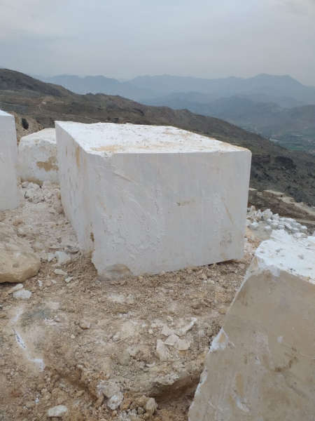 Cloudy White Marble Blocks