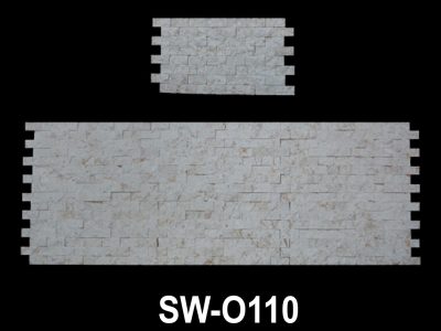 Mosaico in pietra naturale bianco ibla , finitura a spacco