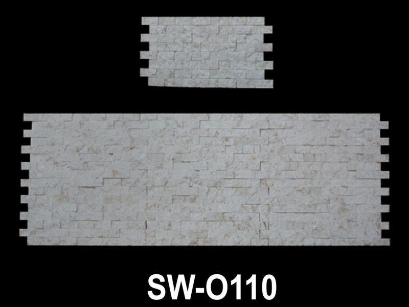 Mosaico in pietra naturale bianco ibla , finitura a spacco