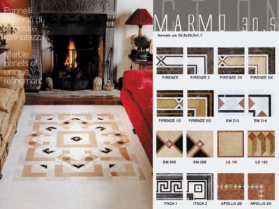tappeto in marmo intarsiato
