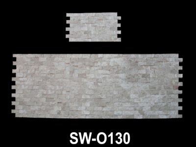Mosaico in pietra naturale emperador light , finitura a spacco