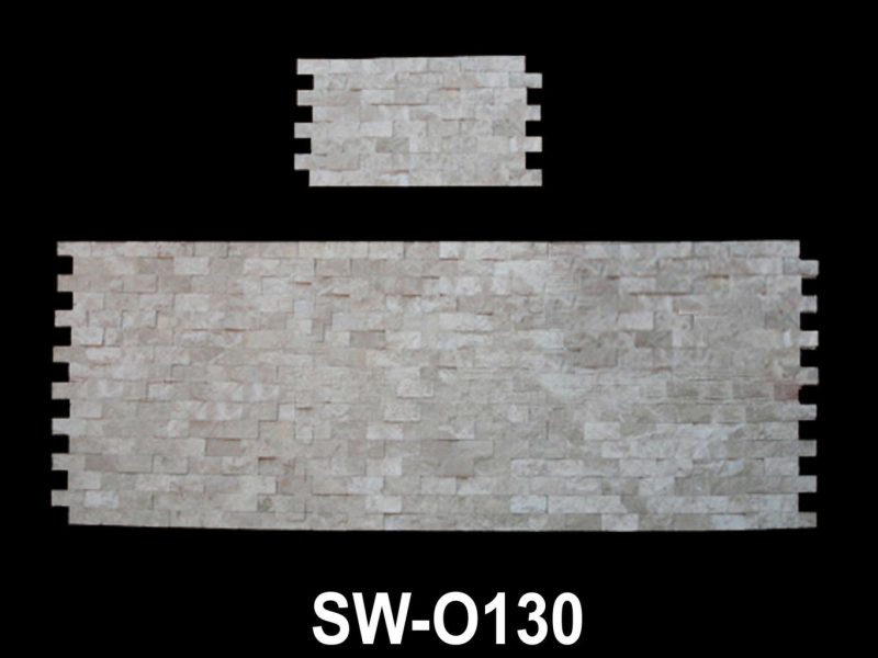 Mosaico in pietra naturale emperador light , finitura a spacco