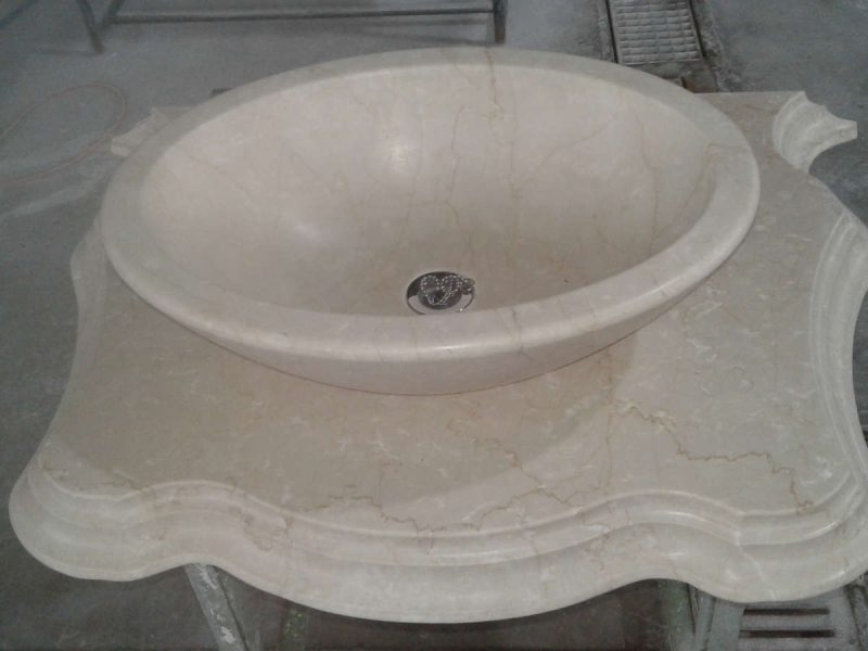 Lavandino ovale con base