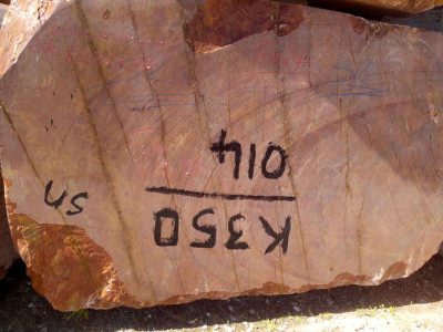 Blocchi marmo rosso damasco Red marble blocks