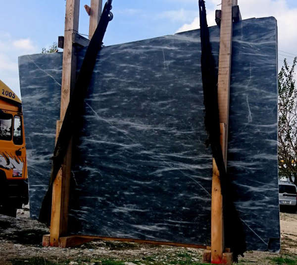 ocean blue polished marble slabs