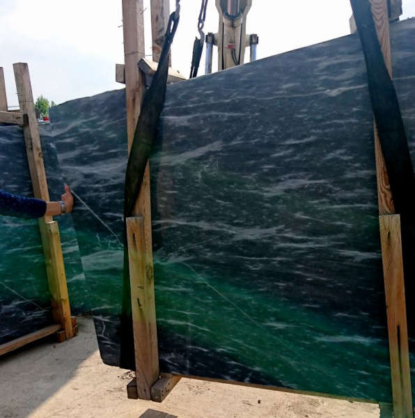 ocean blue polished marble slabs