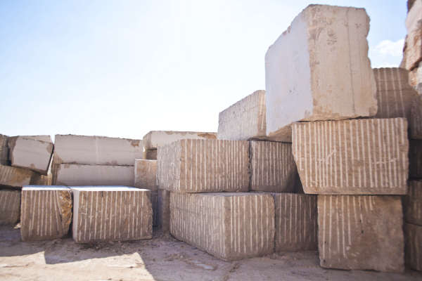Verdello-Beige Alpi Blocchi a stock