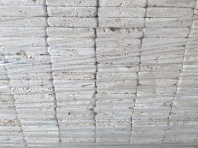Travertino Romano Classico Chiaro 10x10x2 cm burattato